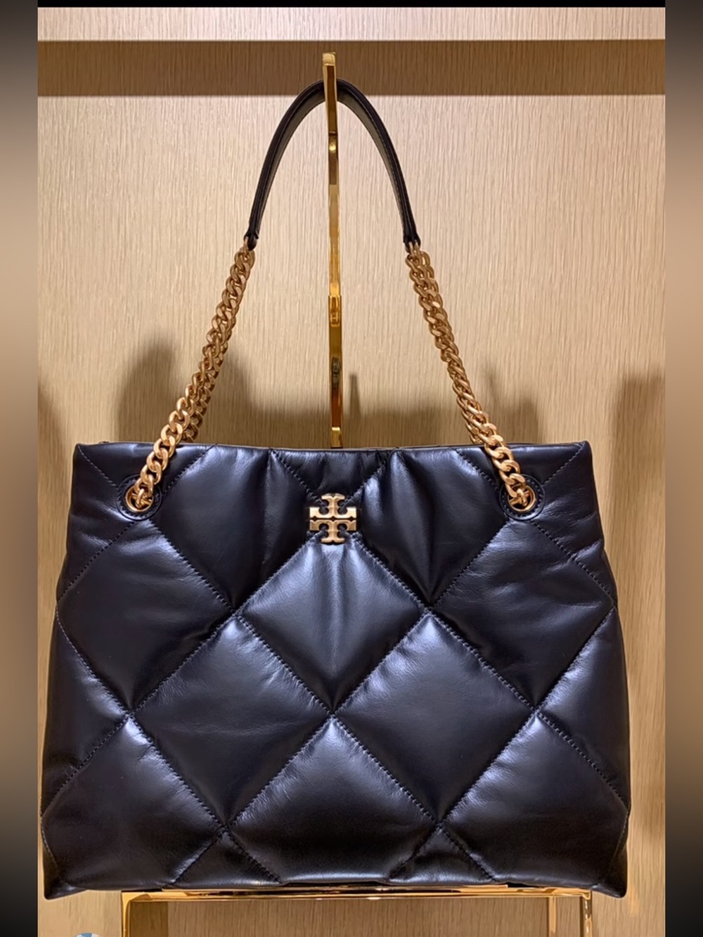 NWT Tory Burch
Kira Diamond-Quilted Leather Tote Bag
